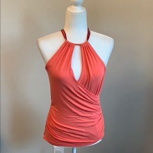 Arden B Peach Coral Sexy Top